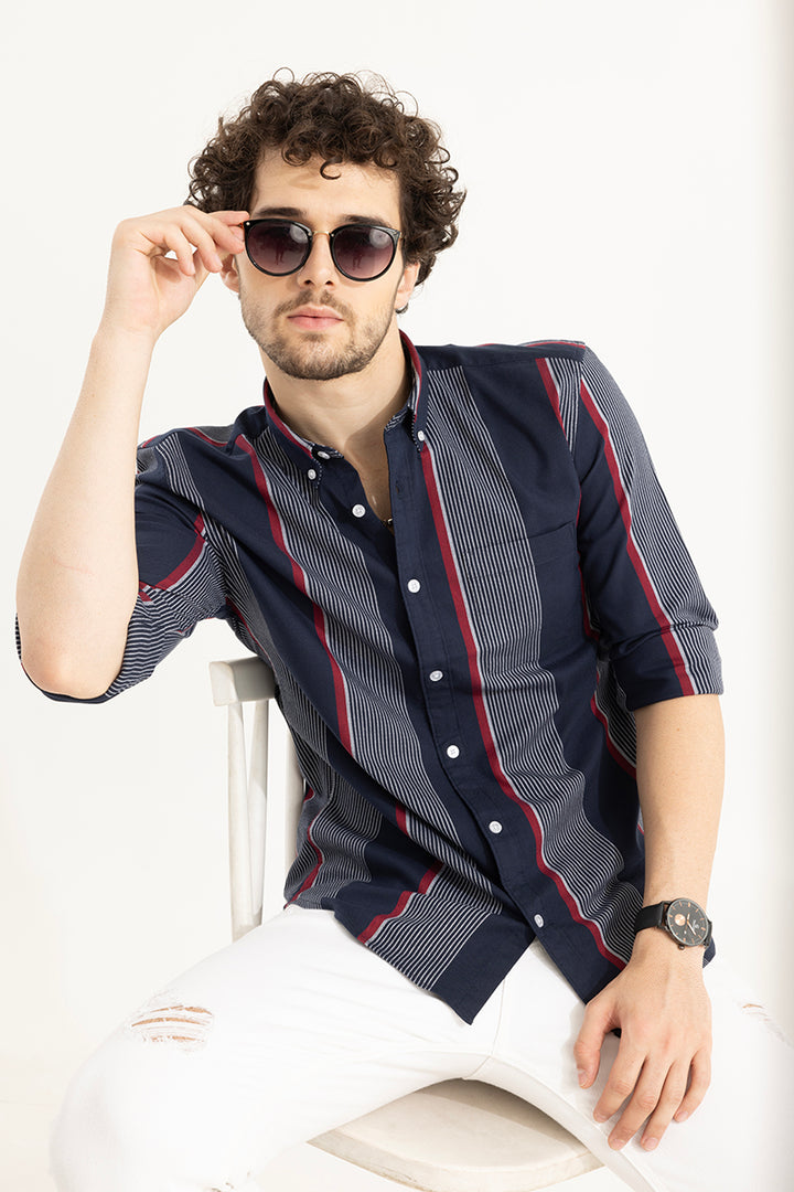 Ray Stripe Navy Shirt