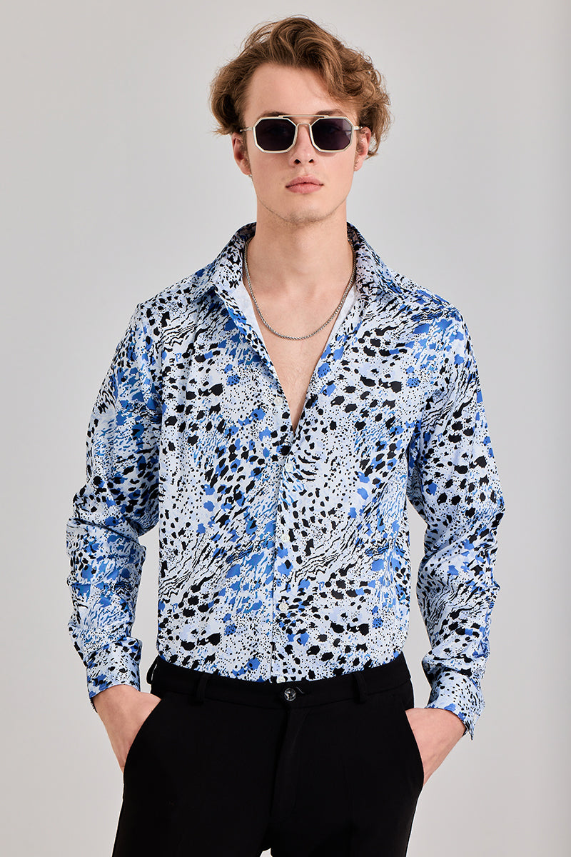 Cheetard Blue Shirt