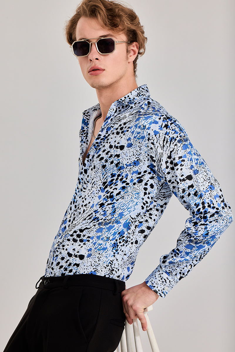 Cheetard Blue Shirt