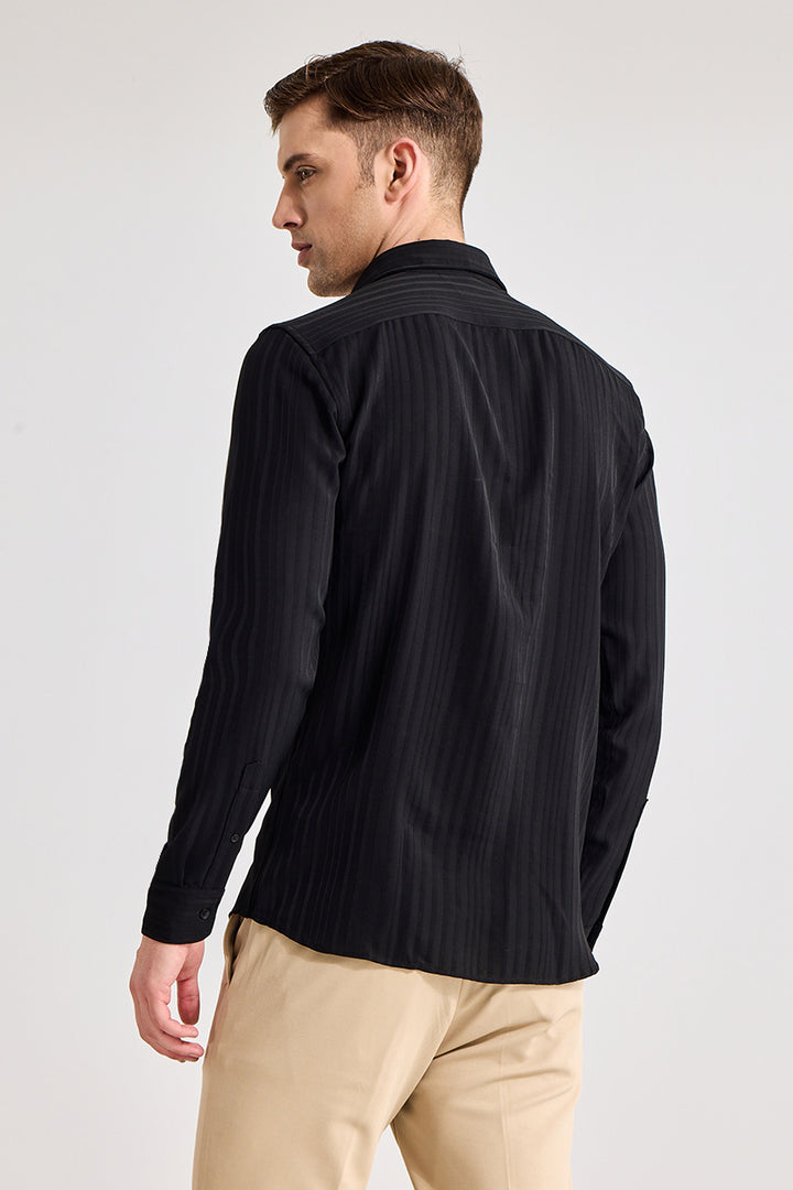 Strato Black Textured Shirt