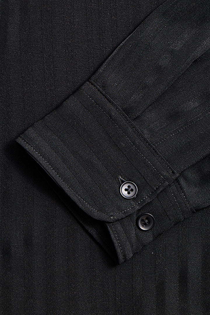 Strato Black Textured Shirt