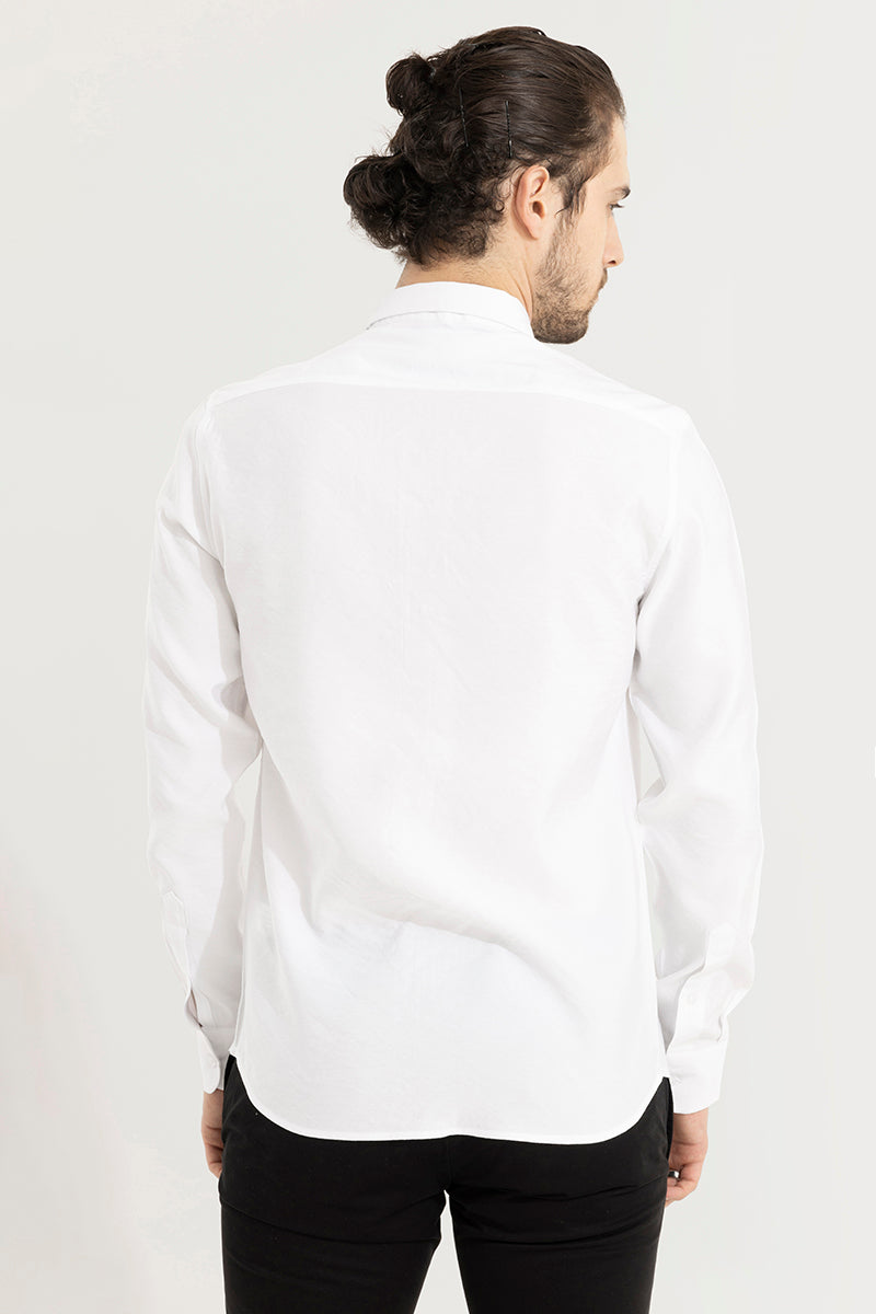 Crape Cotton White Shirt