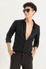 Crape Cotton Black Shirt