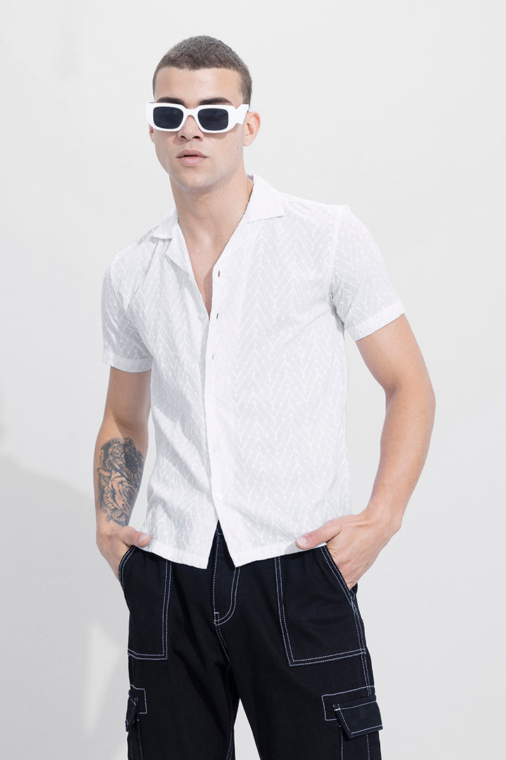 Boomerang White Embroidery Shirt