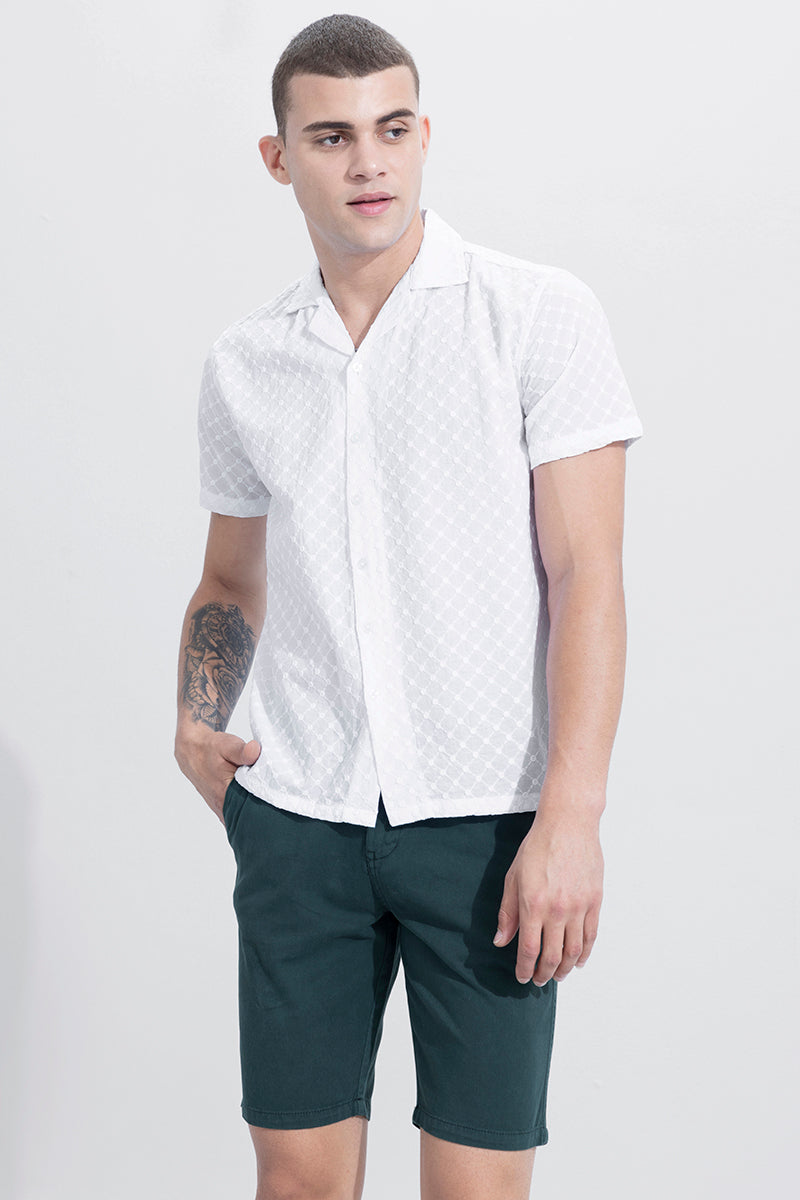 Fuse Dot White Embroidery Shirt