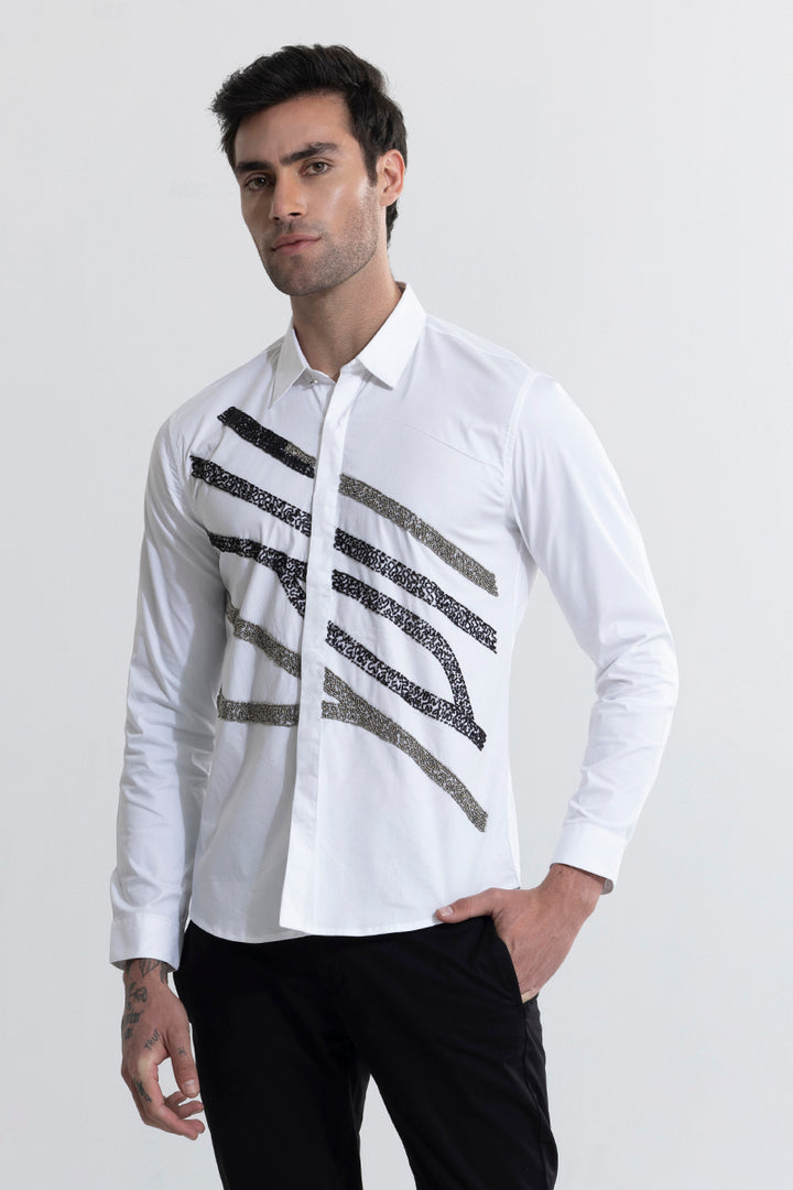 Trailing Line White Shirt