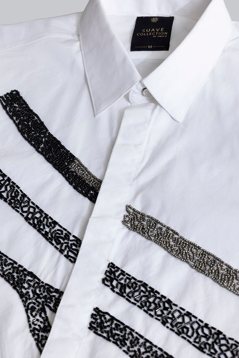 Trailing Line White Shirt