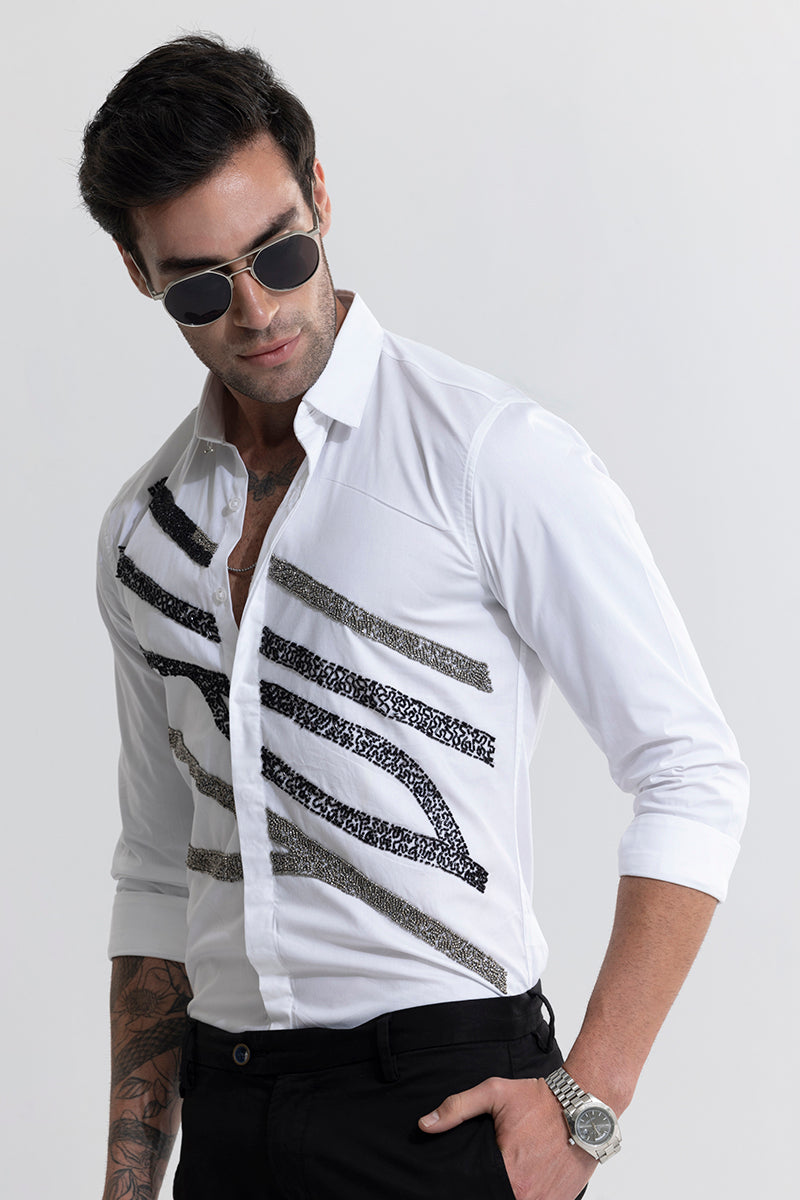 Trailing Line White Shirt