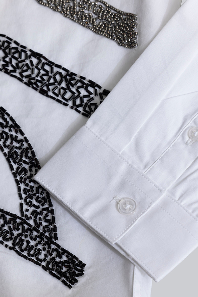 Trailing Line White Shirt