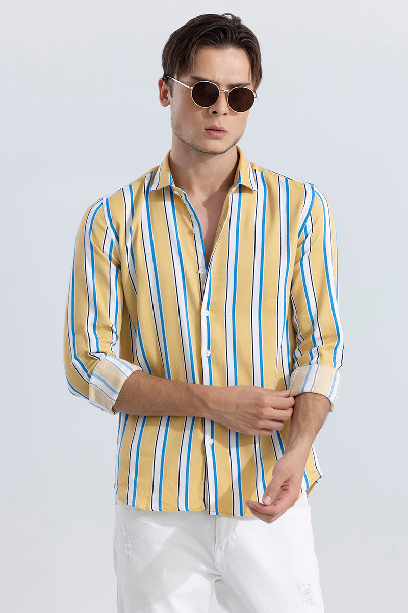 Vivid Stripe Yellow Shirt