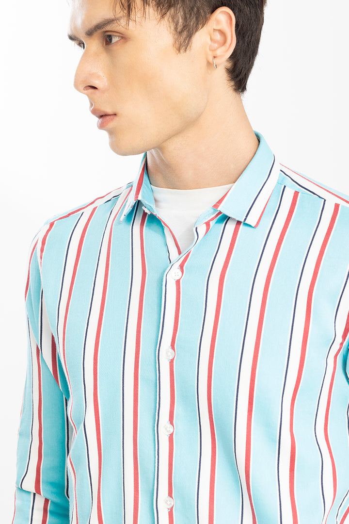 Vivid Stripe Blue Shirt