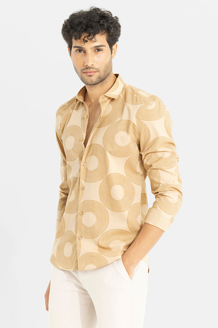 Concentric Ring Beige Shirt