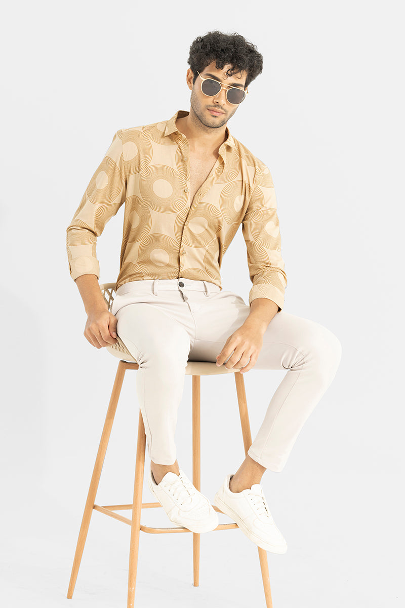 Concentric Ring Beige Shirt