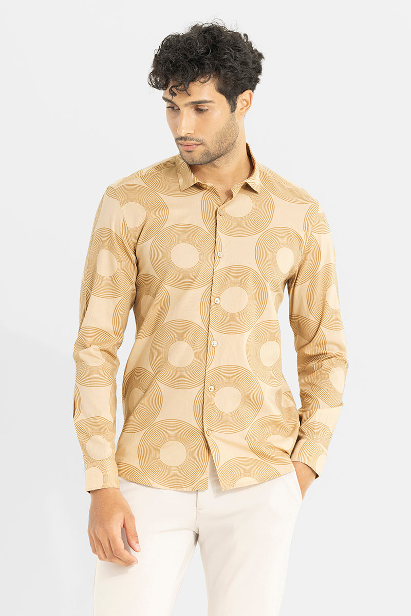 Concentric Ring Beige Shirt