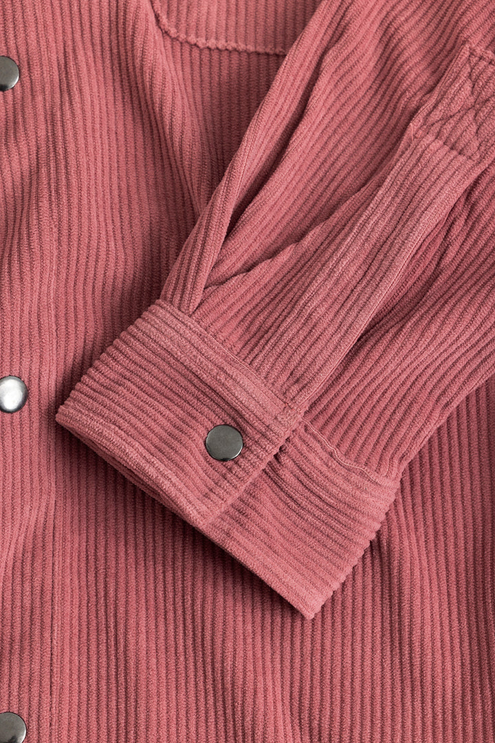 Jezzi Pink Corduroy Overshirt