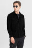 Jezzi Black Corduroy Overshirt