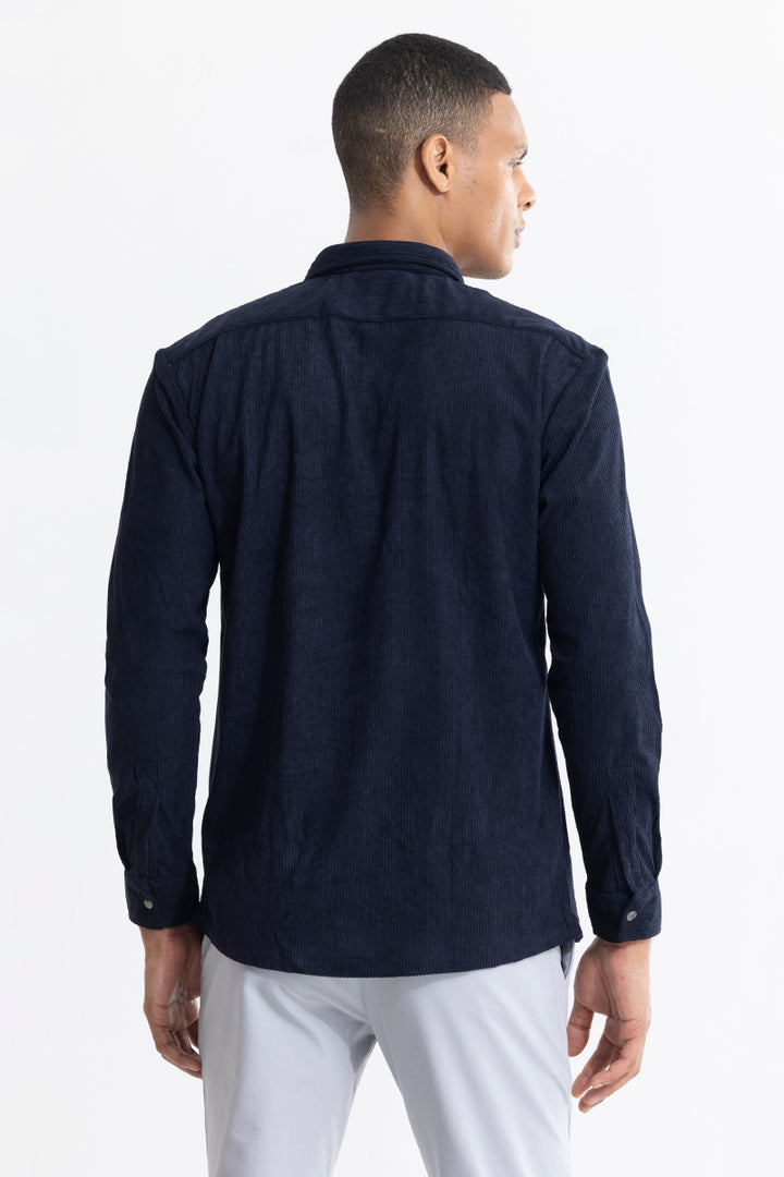 Jezzi Navy Corduroy Overshirt