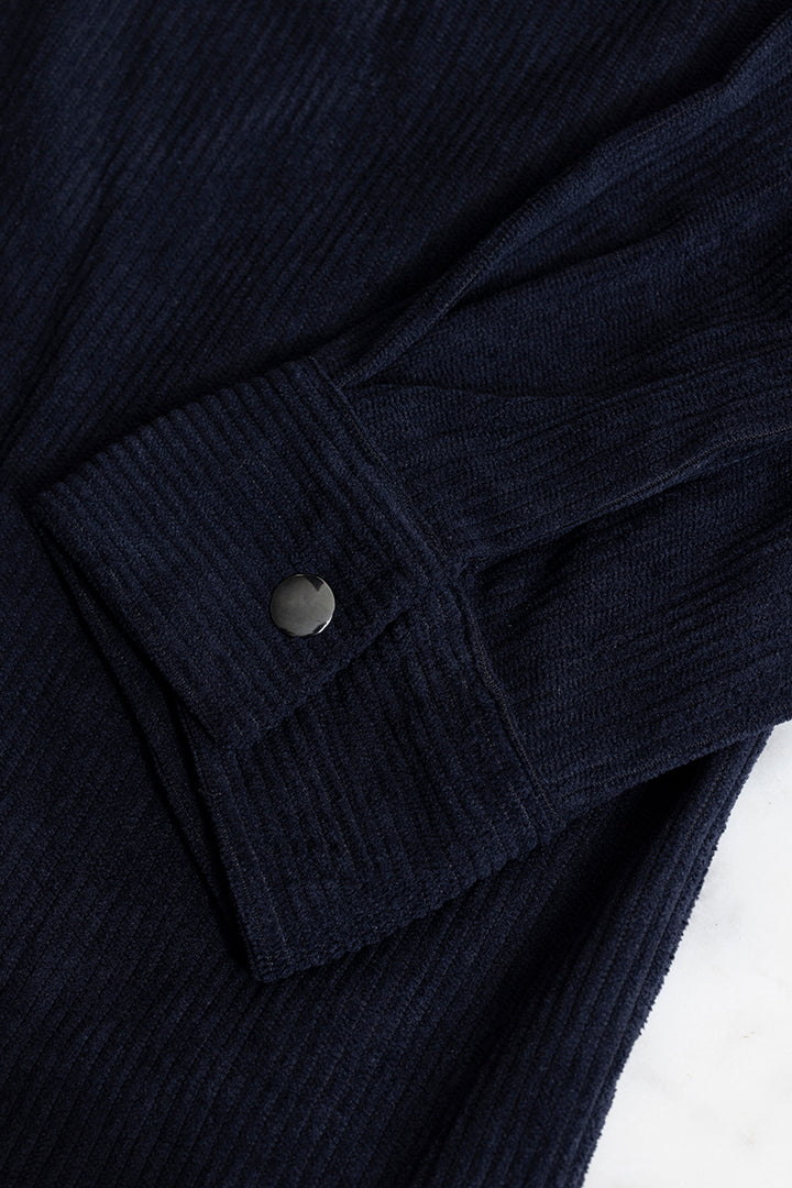 Jezzi Navy Corduroy Overshirt