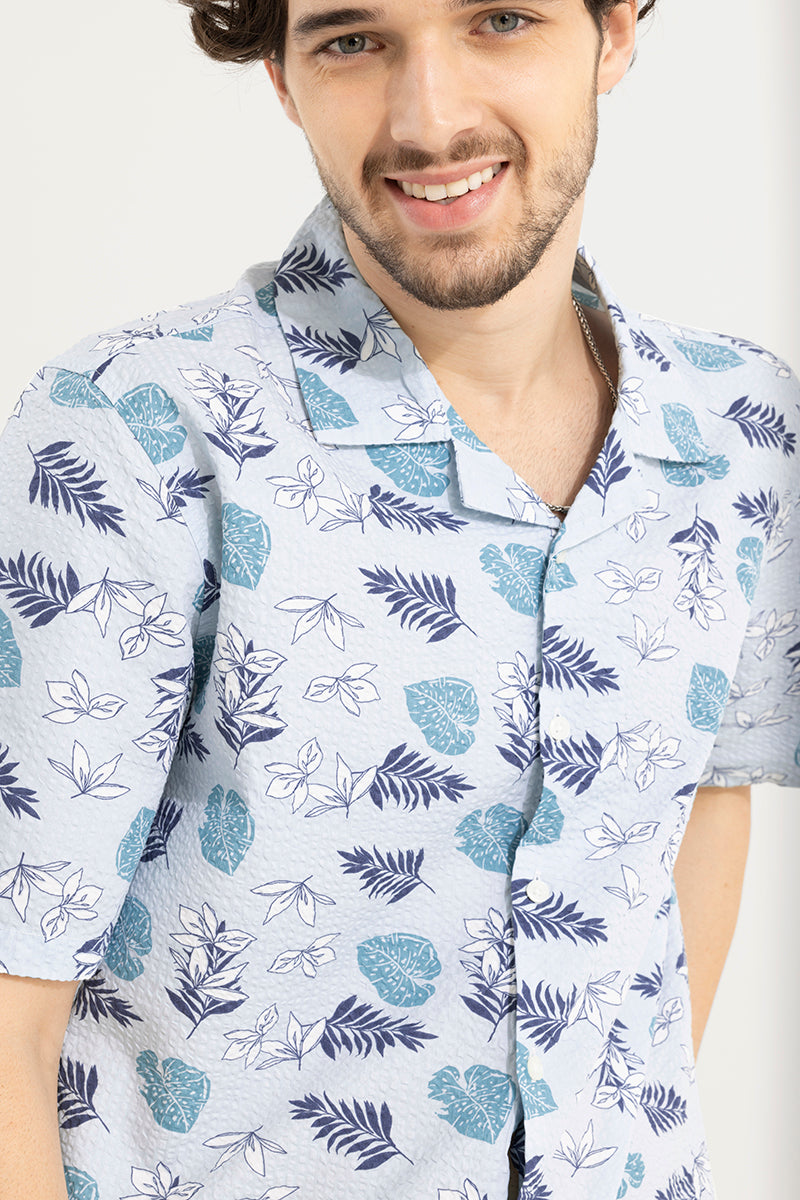 Tropic Seer Sucker Blue shirt