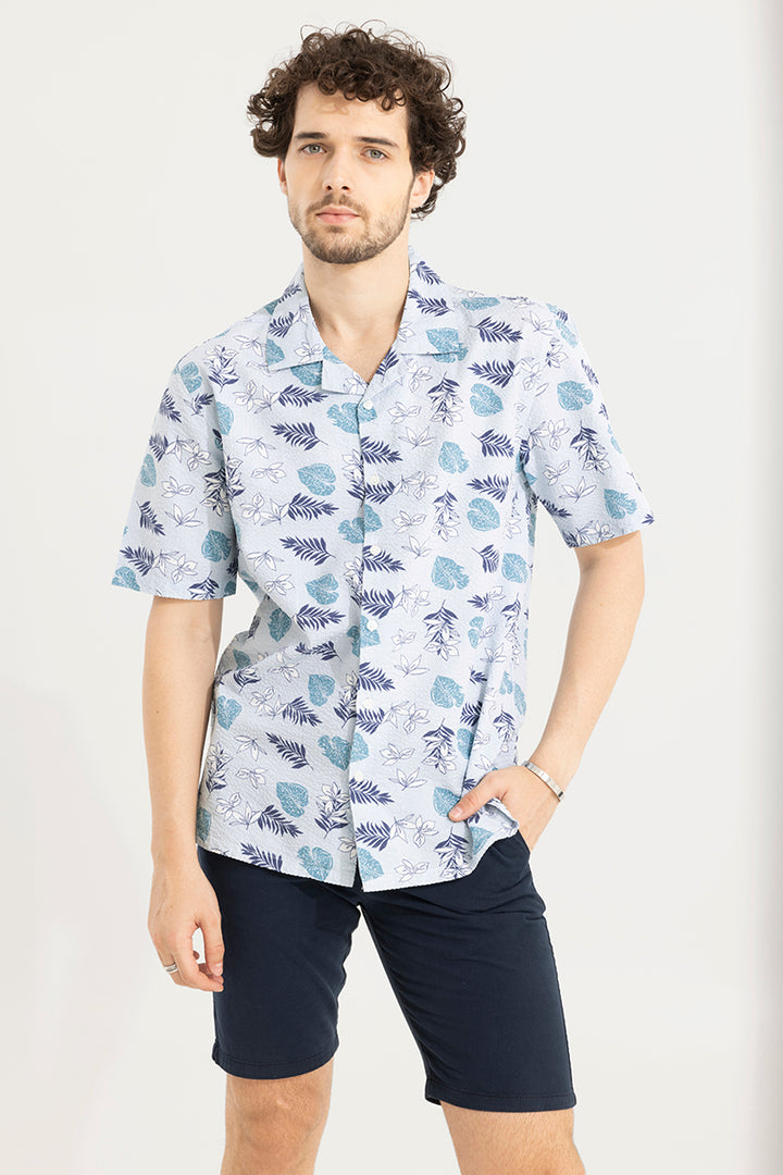 Tropic Seer Sucker Blue shirt