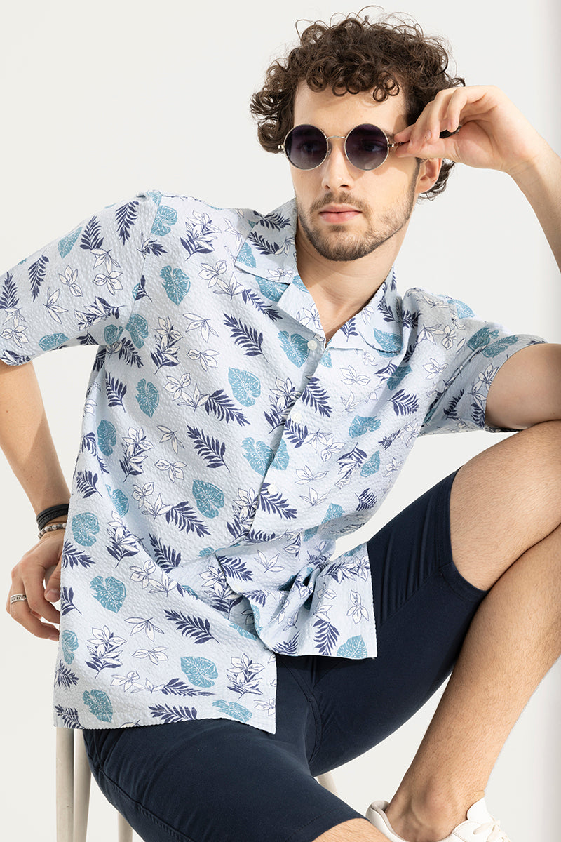 Tropic Seer Sucker Blue shirt