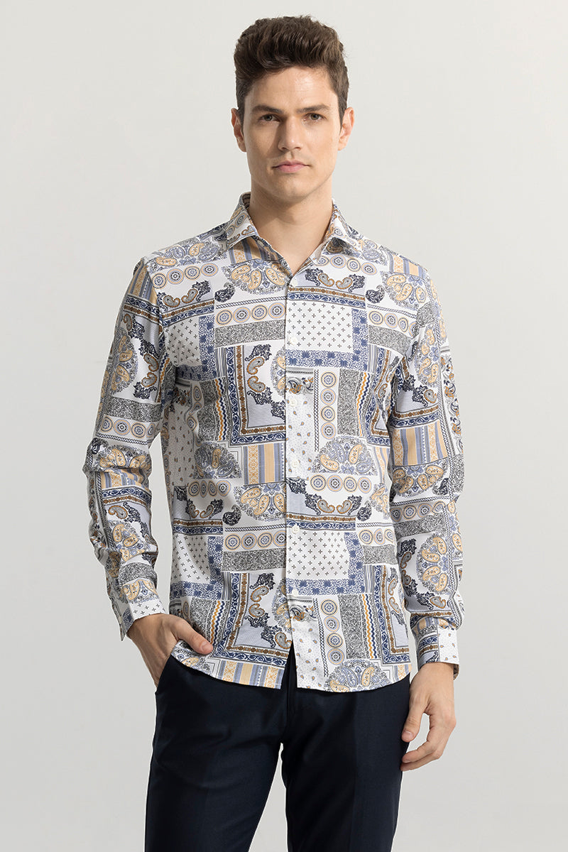 EthnoElegance Blue Shirt