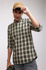 Basic Checks Olive Shirt