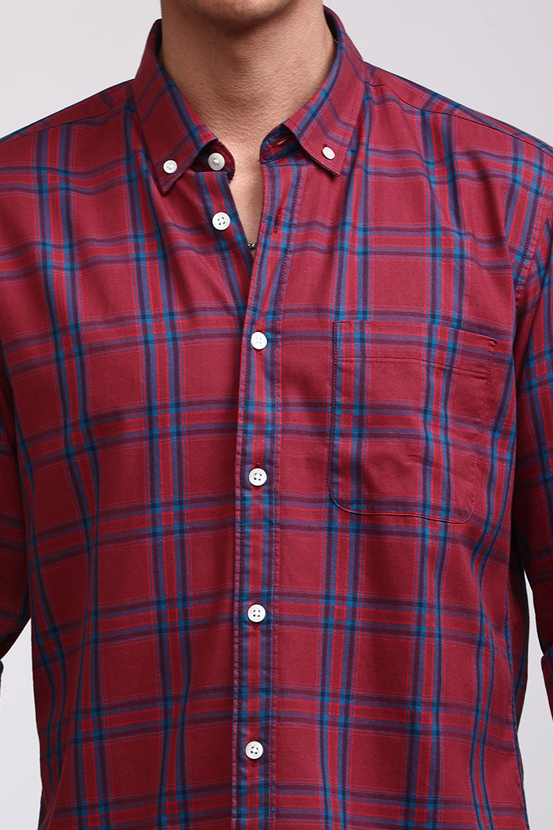 Basic Checks Red Shirt