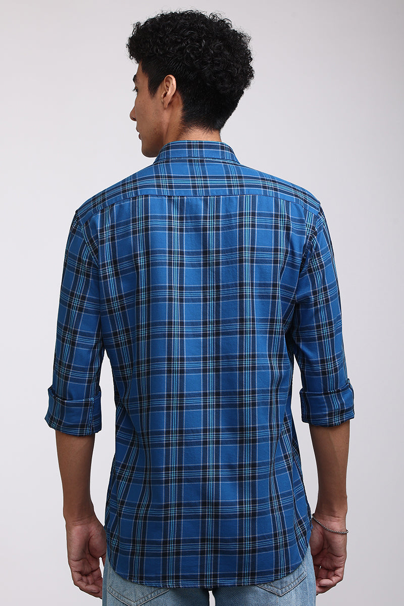 Basic Checks Cobalt Blue Shirt