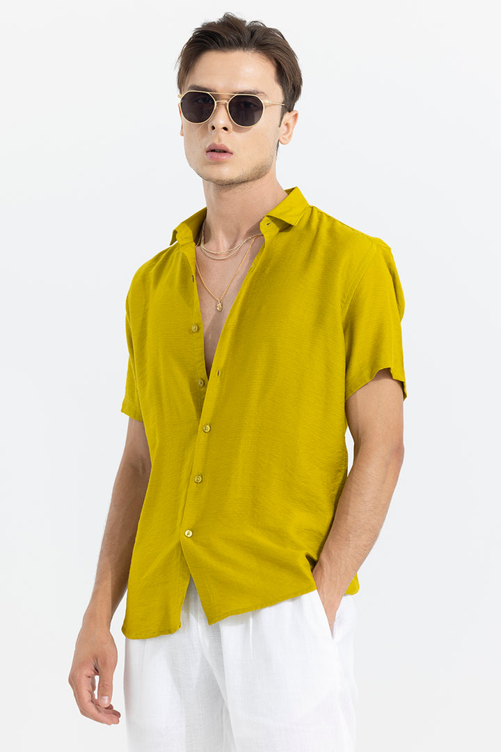 Textured Line Mustard Shirt