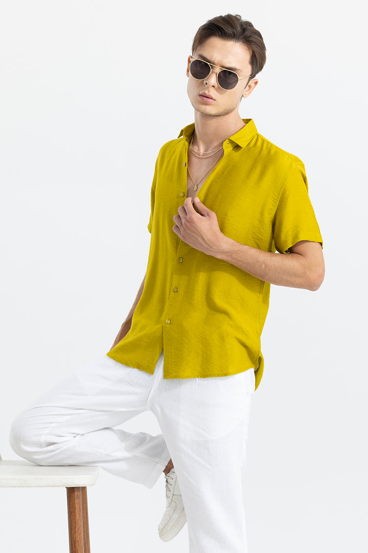 Textured Line Mustard Shirt