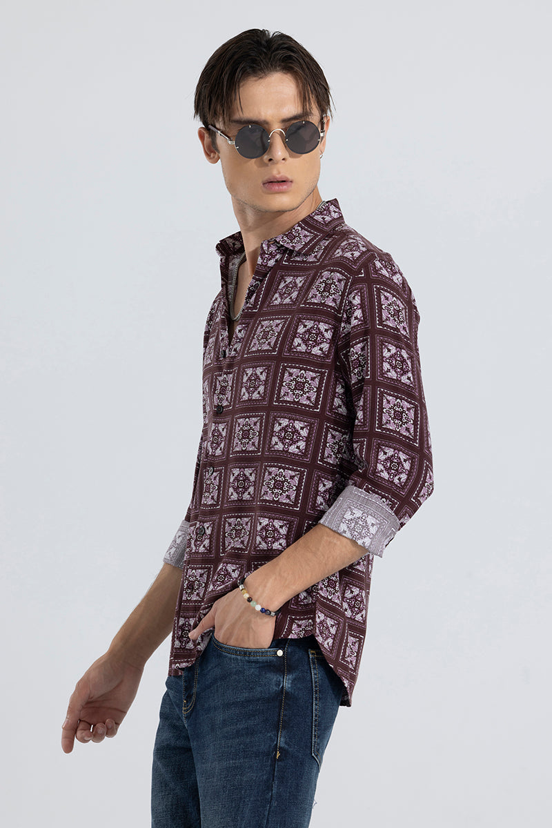 Melody Paisley Burgundy Shirt