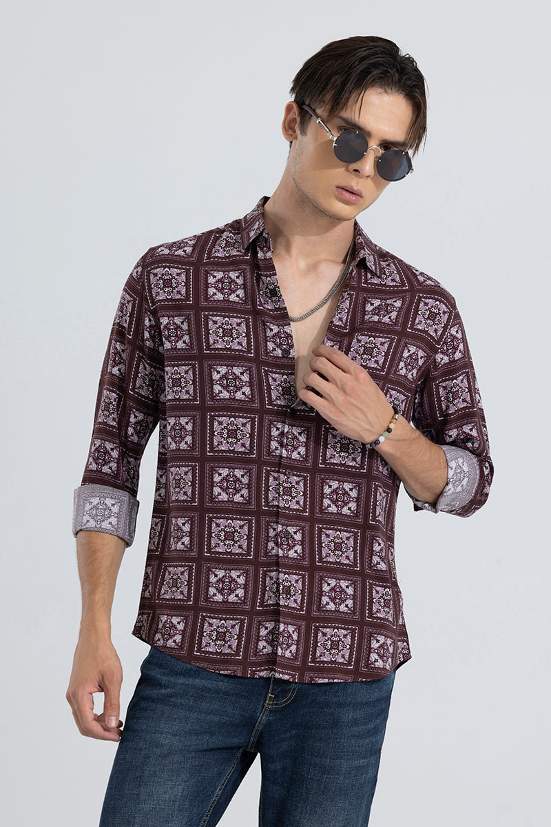 Melody Paisley Burgundy Shirt