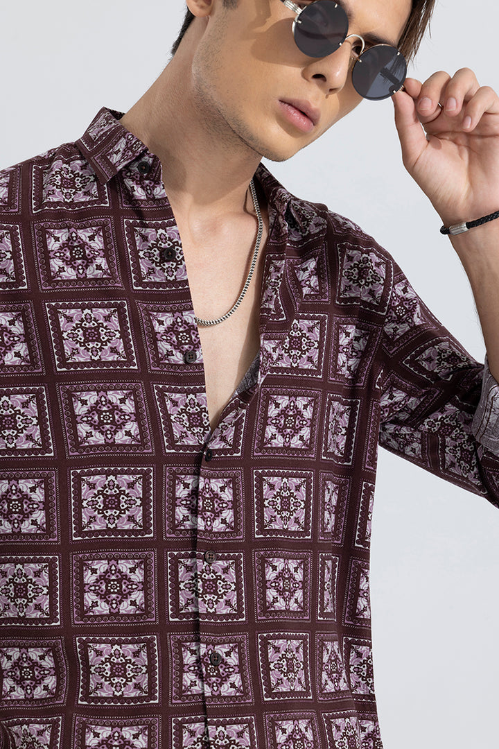 Melody Paisley Burgundy Shirt