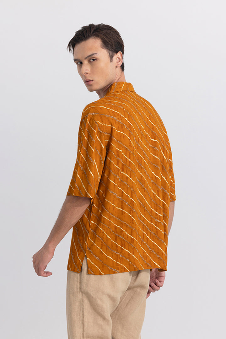 Solace Silken Yellow Oversized Shirt