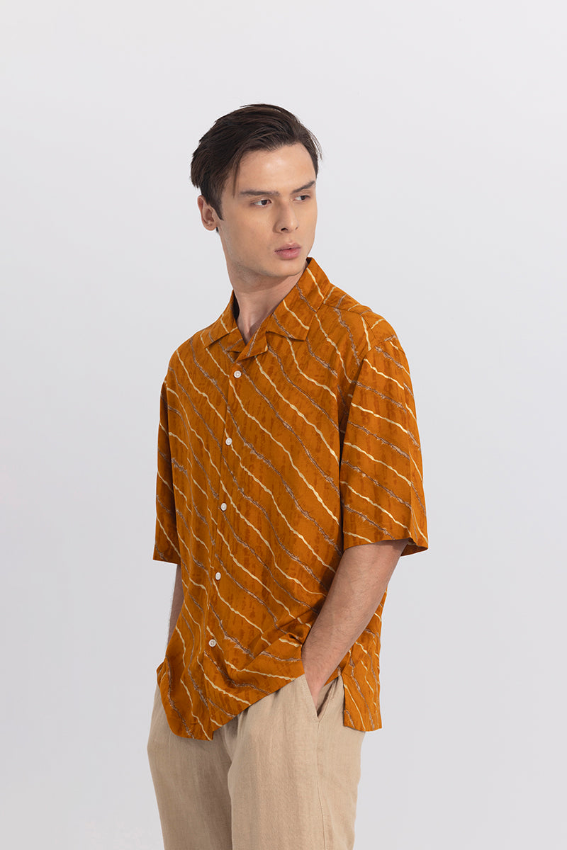 Solace Silken Yellow Oversized Shirt