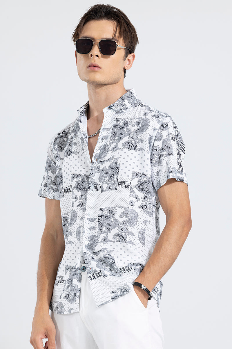 Symphony Paisley White Shirt