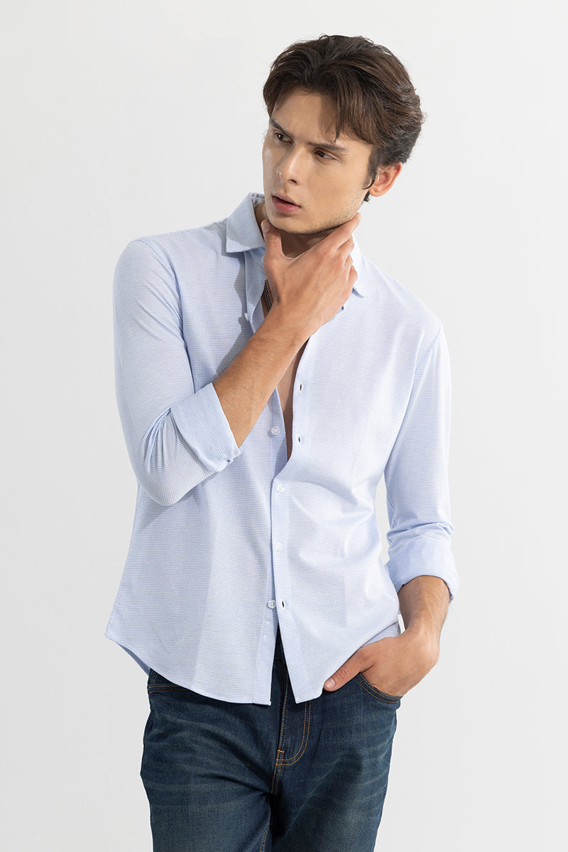 Buy Men's Mystique Maxi Blue Shirt Online | SNITCH