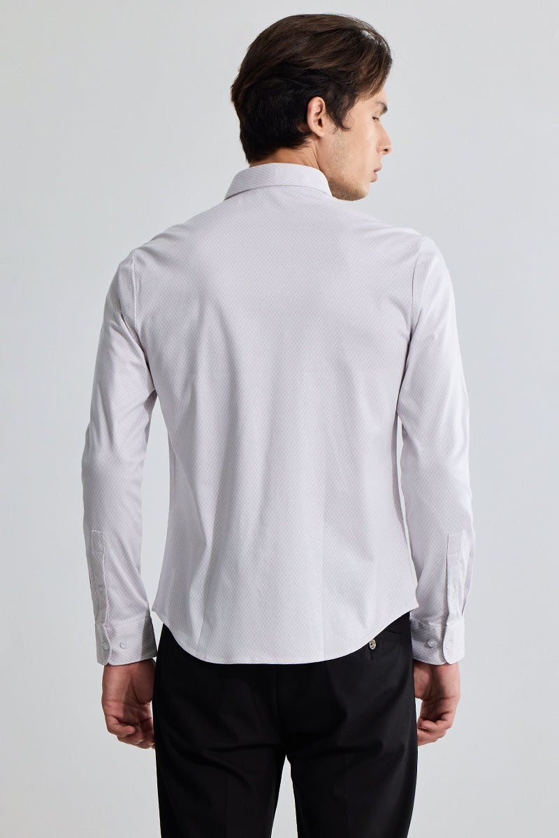 EasyFlex Self Design Grey Shirt