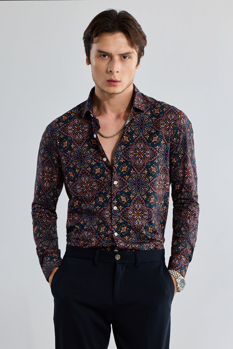 EasyFlex Petal Motif Multicolour Shirt