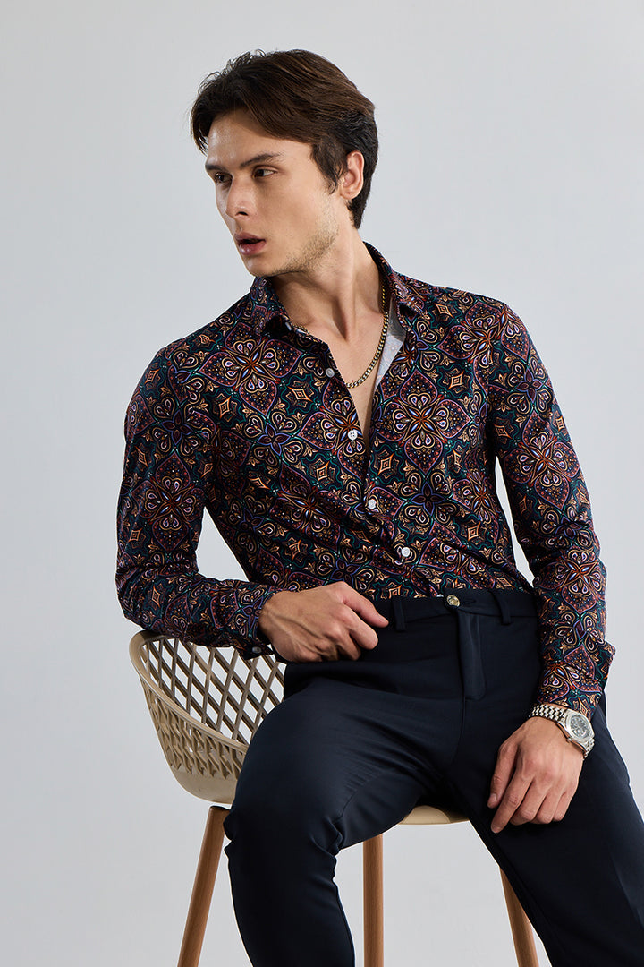 EasyFlex Petal Motif Multicolour Shirt