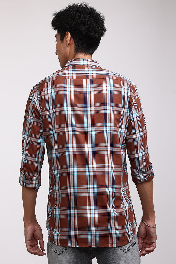 Quirky Checks Brown Shirt