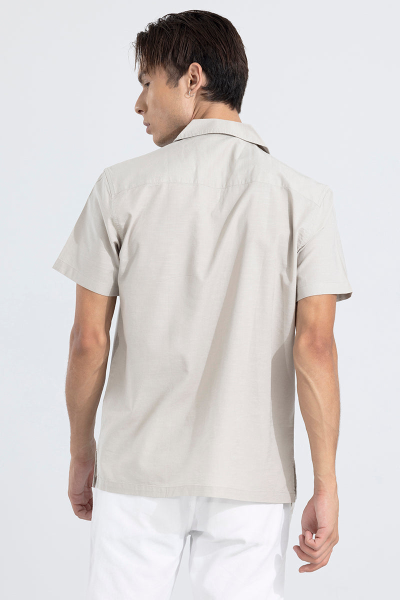 Cambric Linen Grey Shirt