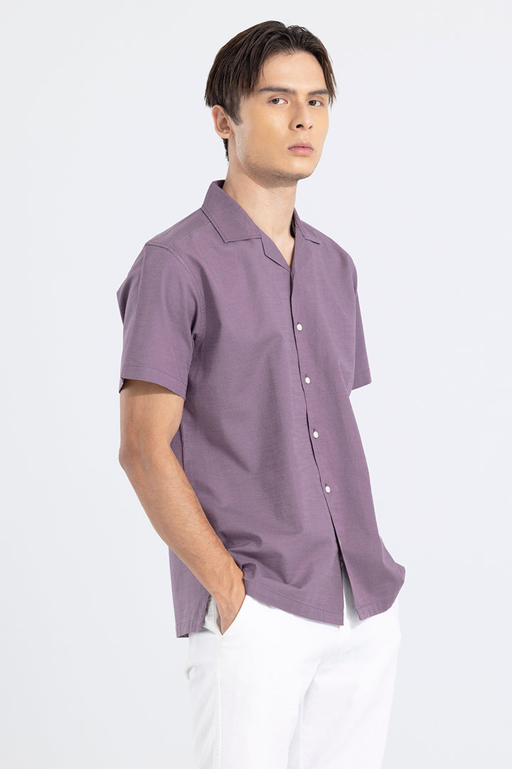 Cambric Linen Purple Shirt