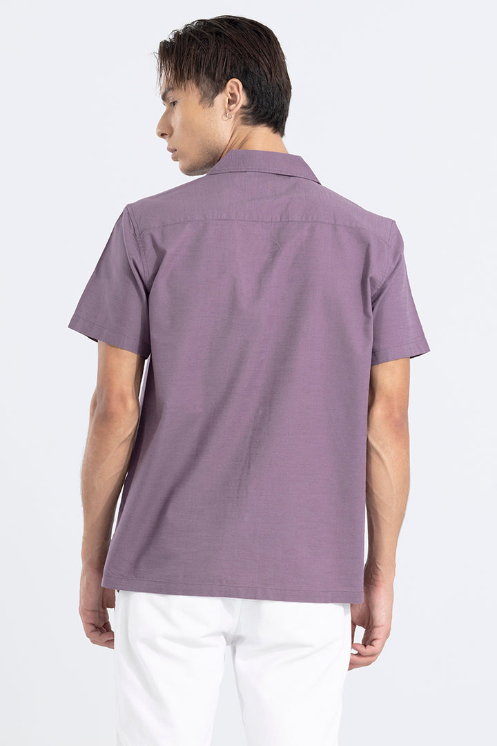 Cambric Linen Purple Shirt