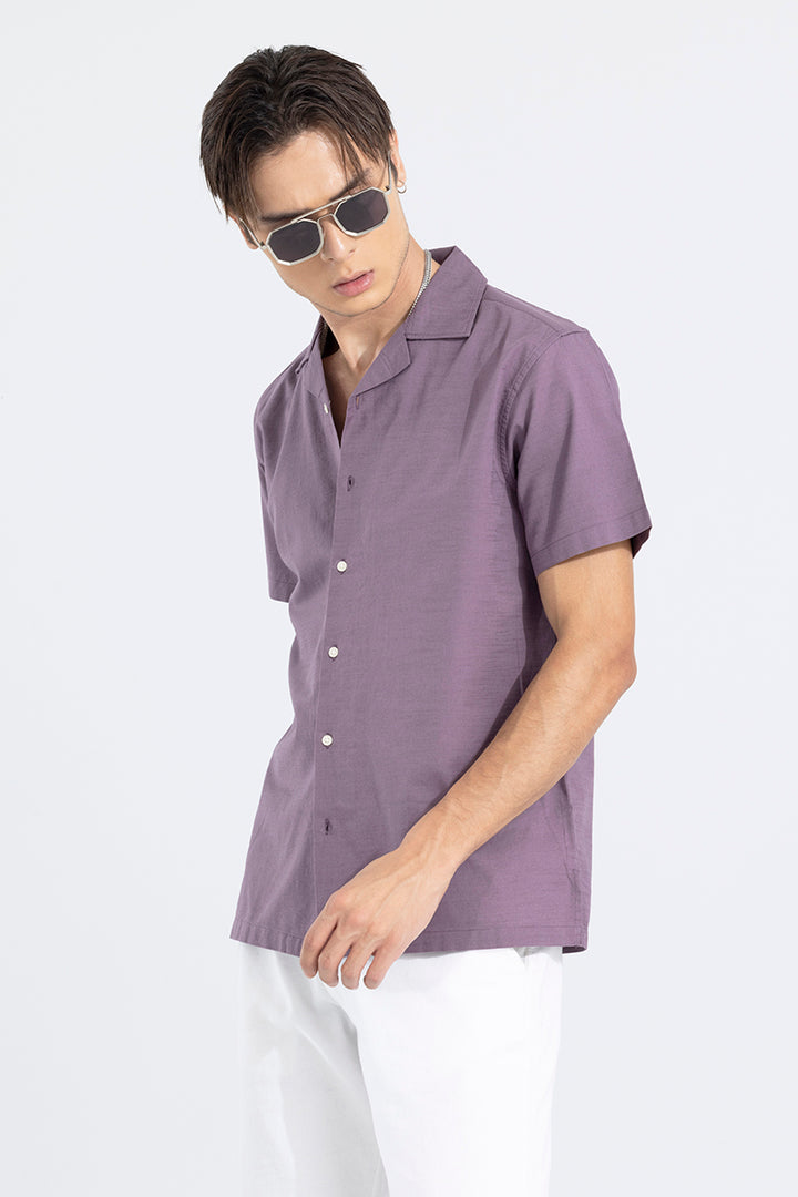 Cambric Linen Purple Shirt