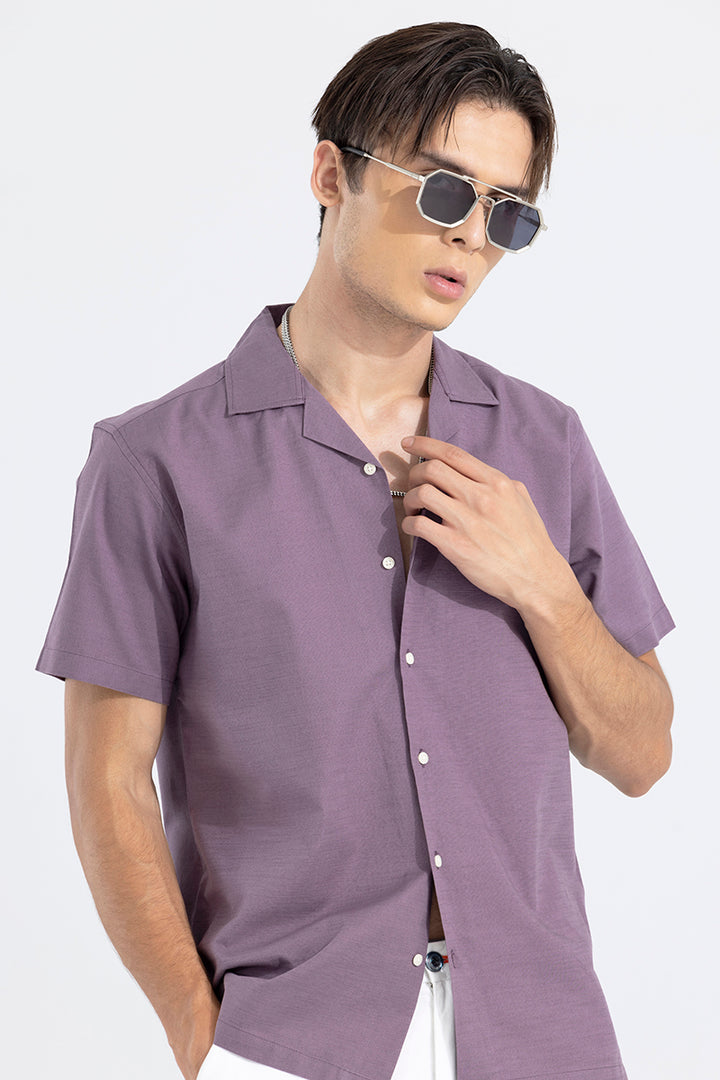 Cambric Linen Purple Shirt