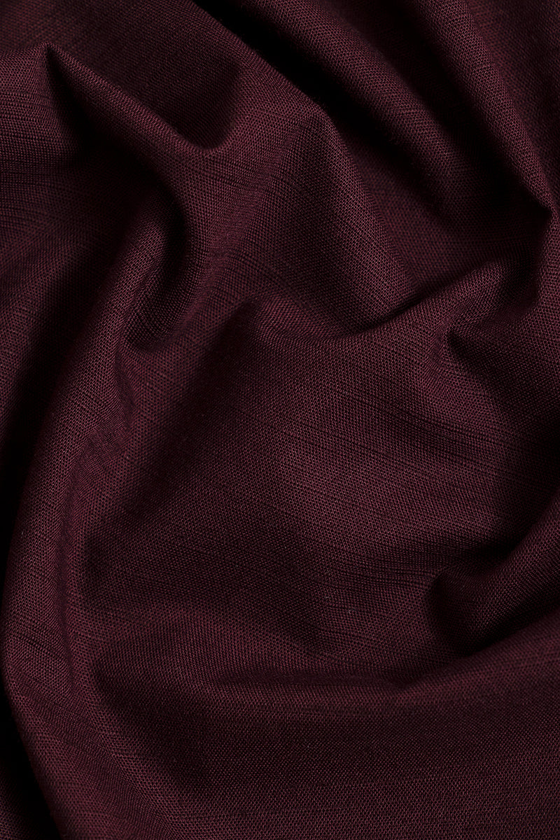 Cambric Linen Maroon Shirt