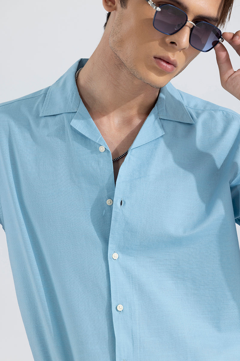 Cambric Linen Blue Shirt