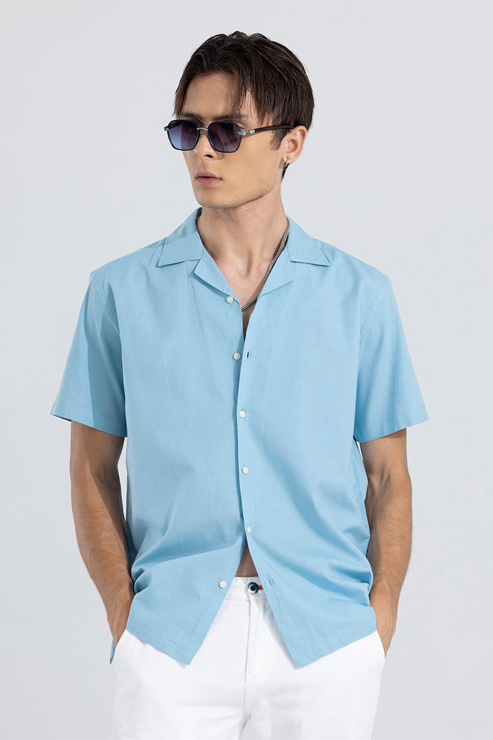 Cambric Linen Blue Shirt